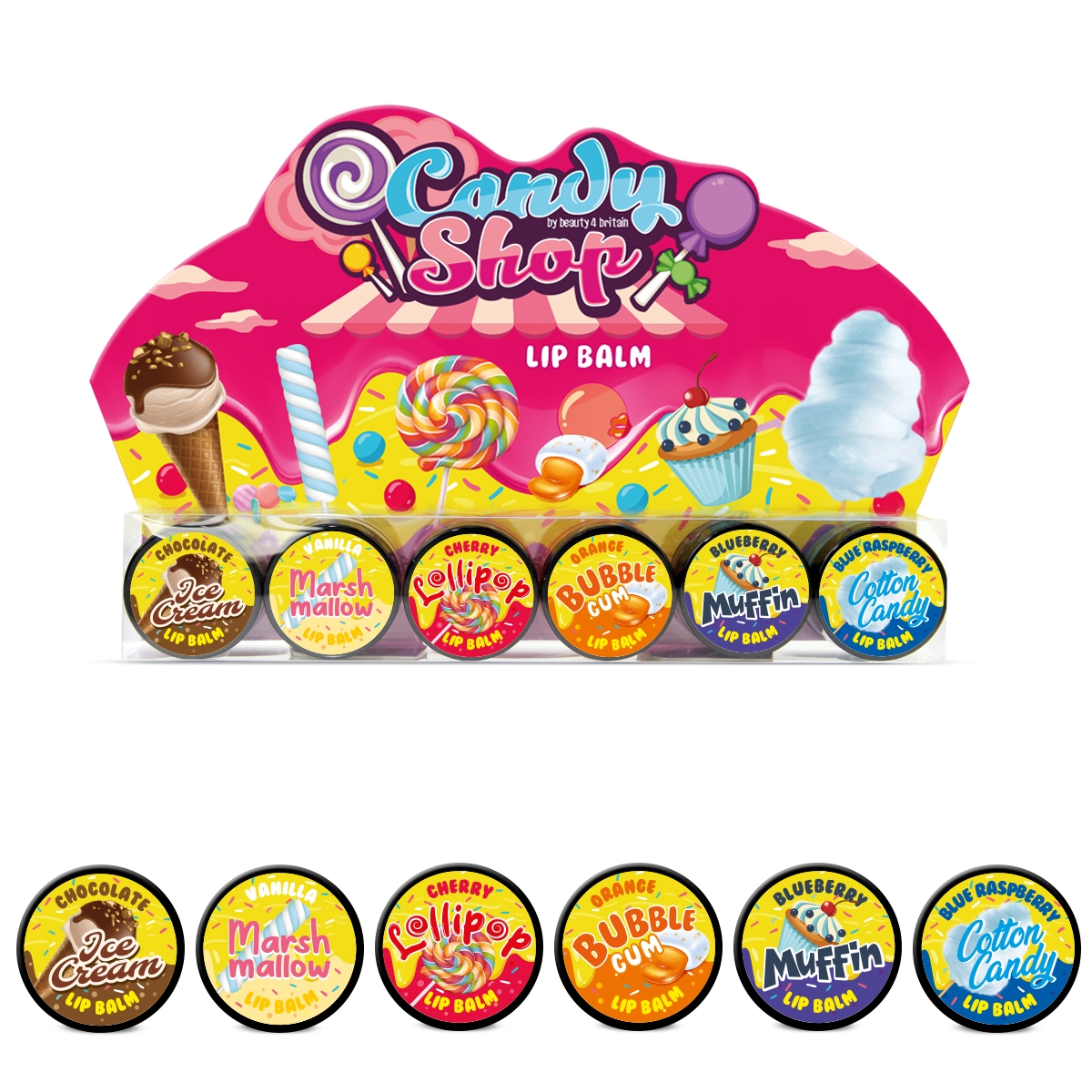 beauty4britain-kids-cosmetics-candy-shop-baume-l-vres-6x7g-bonbon image 1
