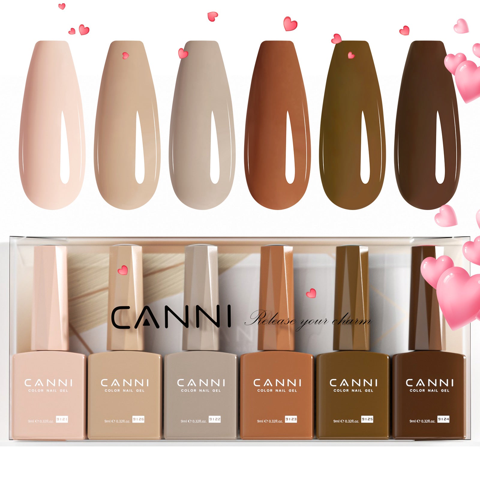 canni-kits-caramel-cascade-2310-kit-6-vernis-9-ml-nude image 1