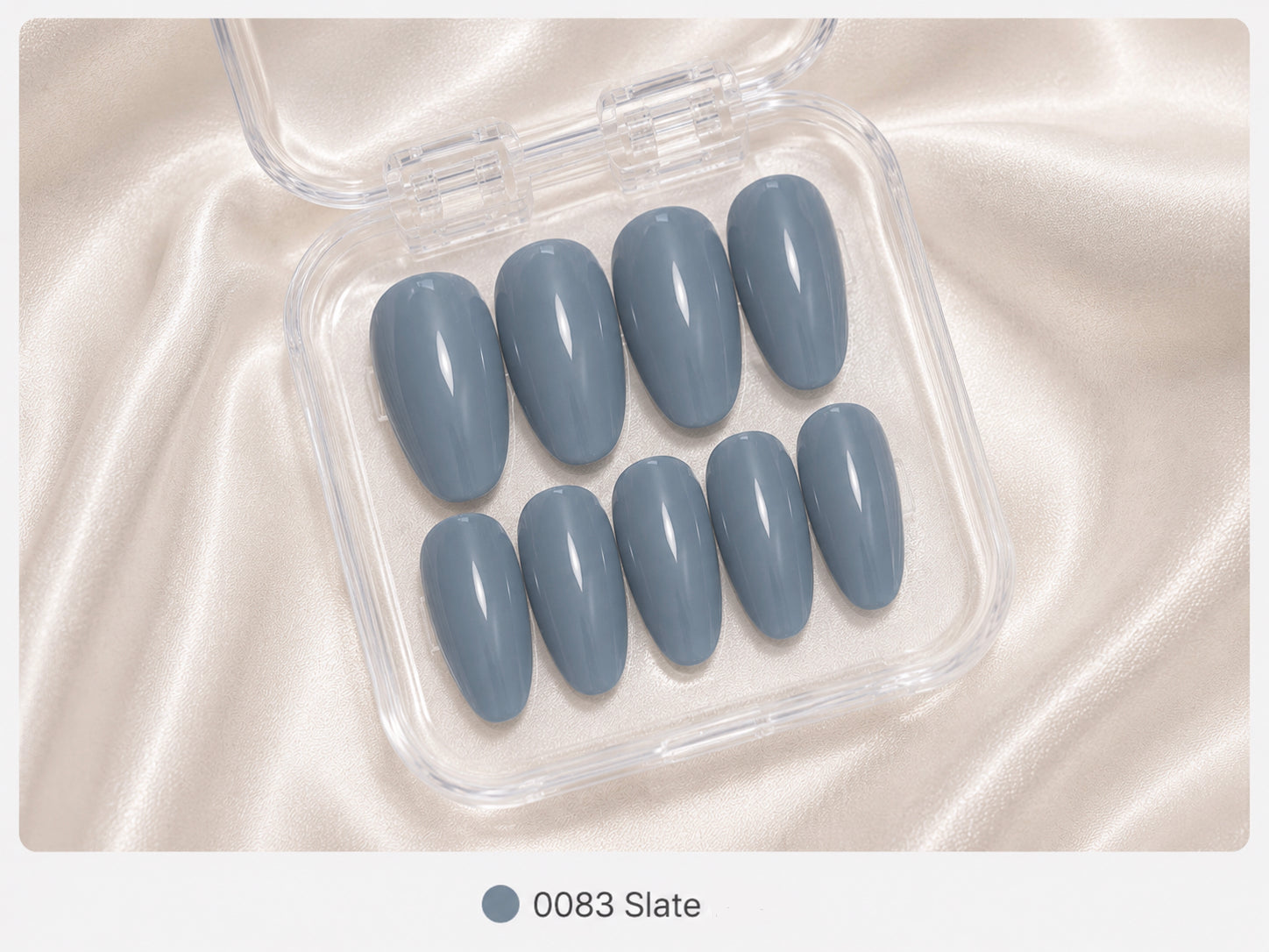 cnth-nails-press-on-nails-slate-faux-ongles-gris-brillant-10-pcs image 1