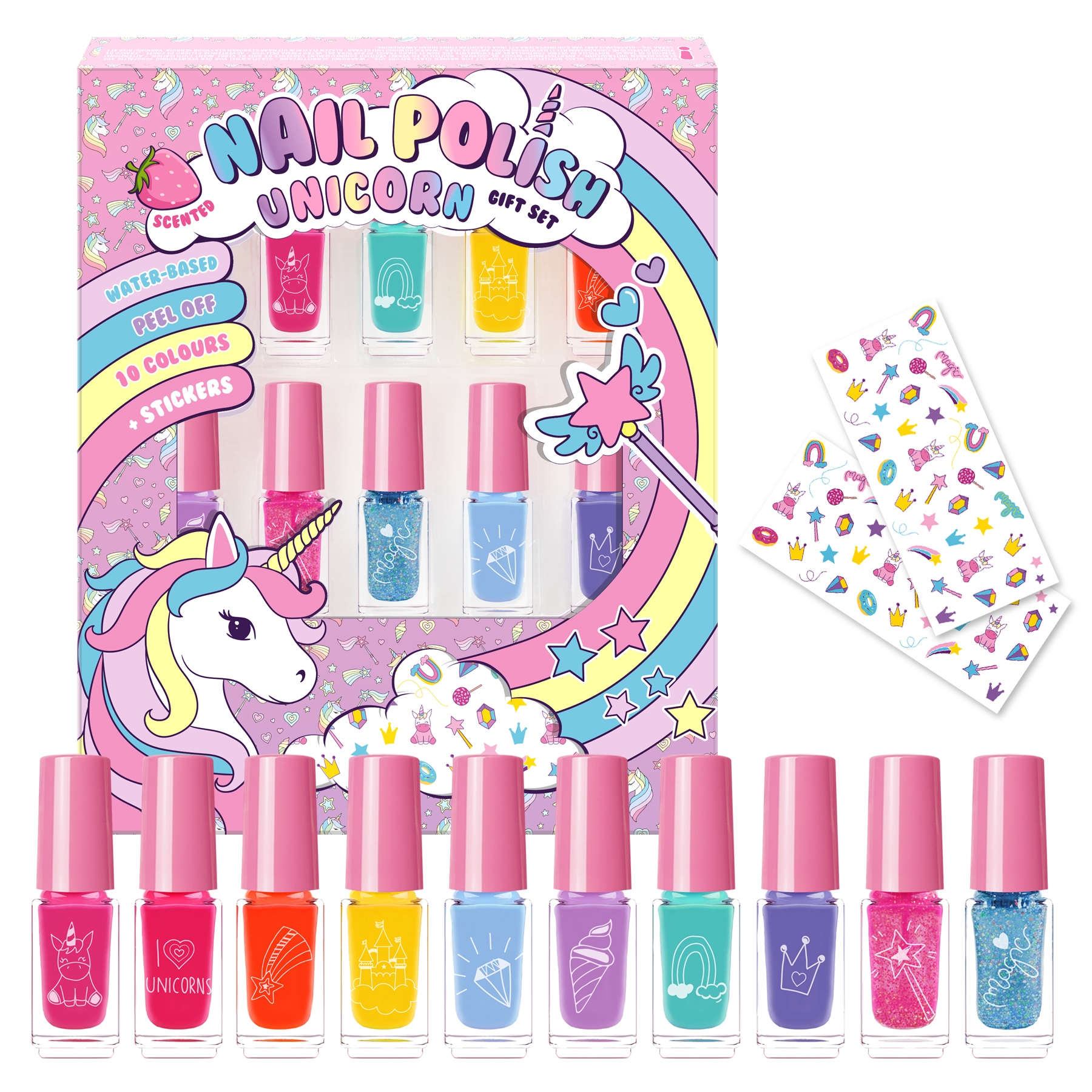 beauty4britain-kids-unicorn-set-10-vernis-ongles-enfant-pelable image 1