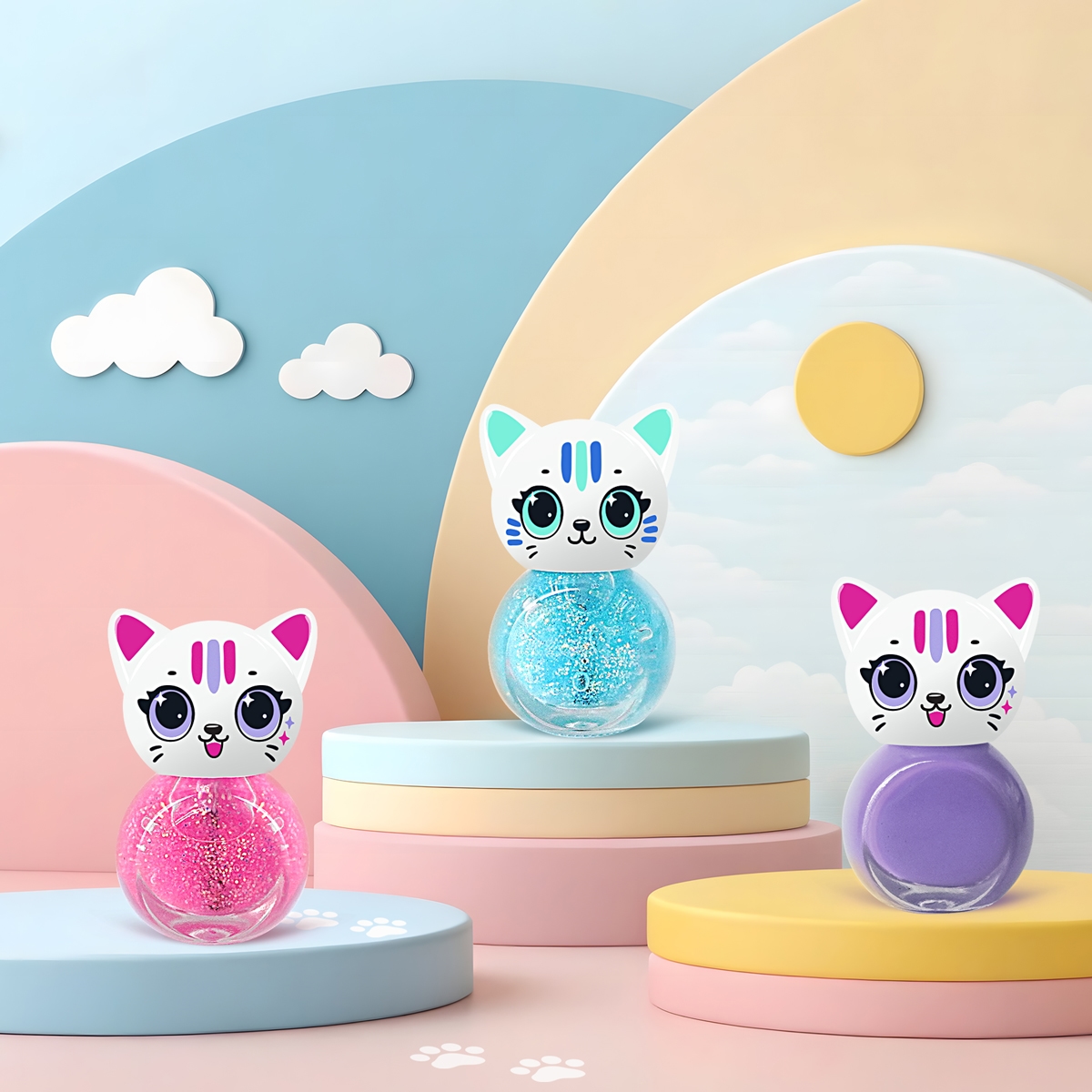 beauty4britain-kids-purrfect-cat-set-10-vernis-enfant-fraise image 5