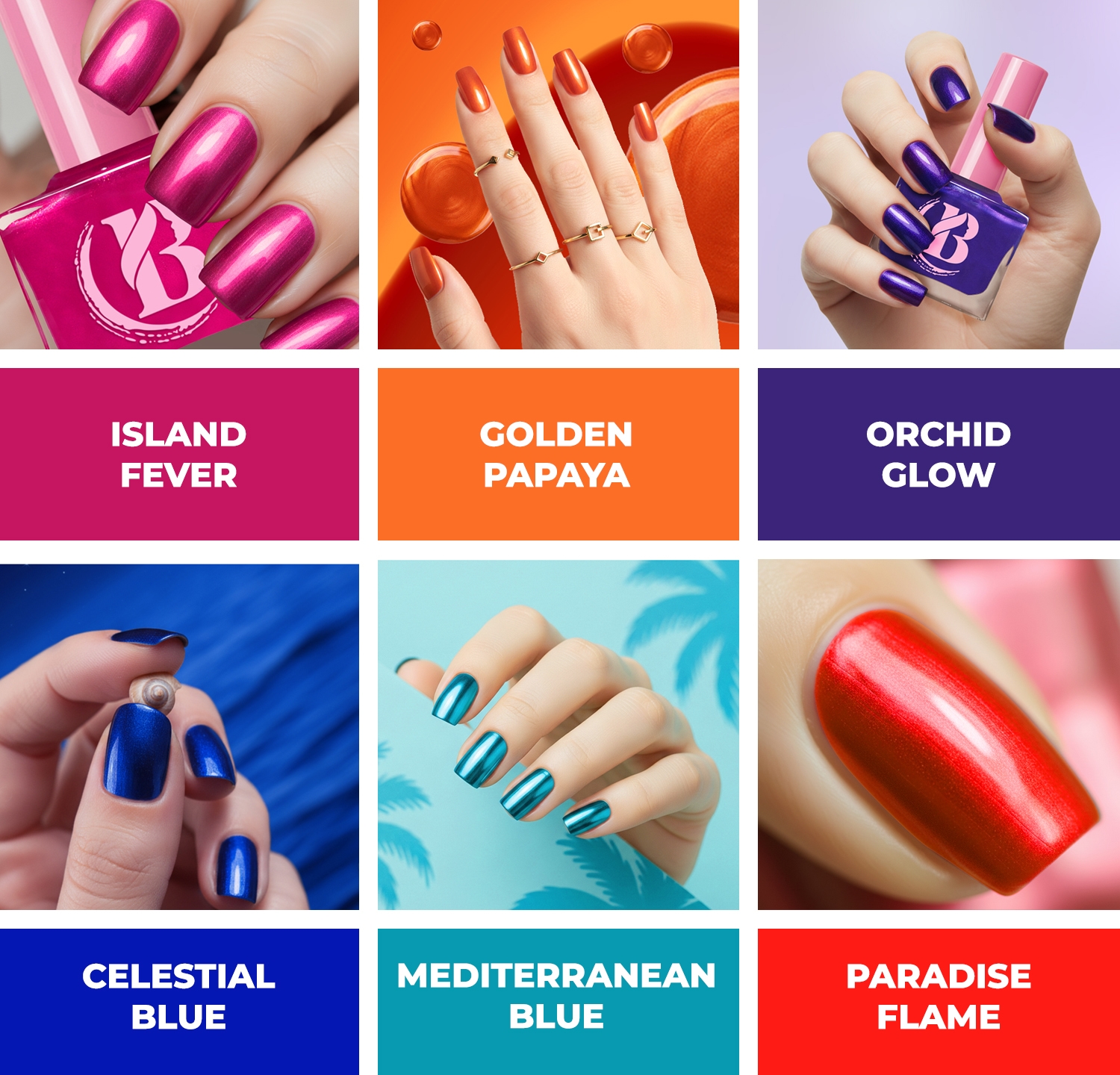 beauty4britain-tropical-collection-set-6-vernis-ongles-m-tallique image 2