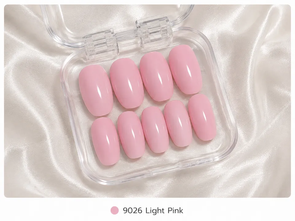 cnth-nails-press-on-nails-light-pink-faux-ongles-rose-clair-brillant image 1