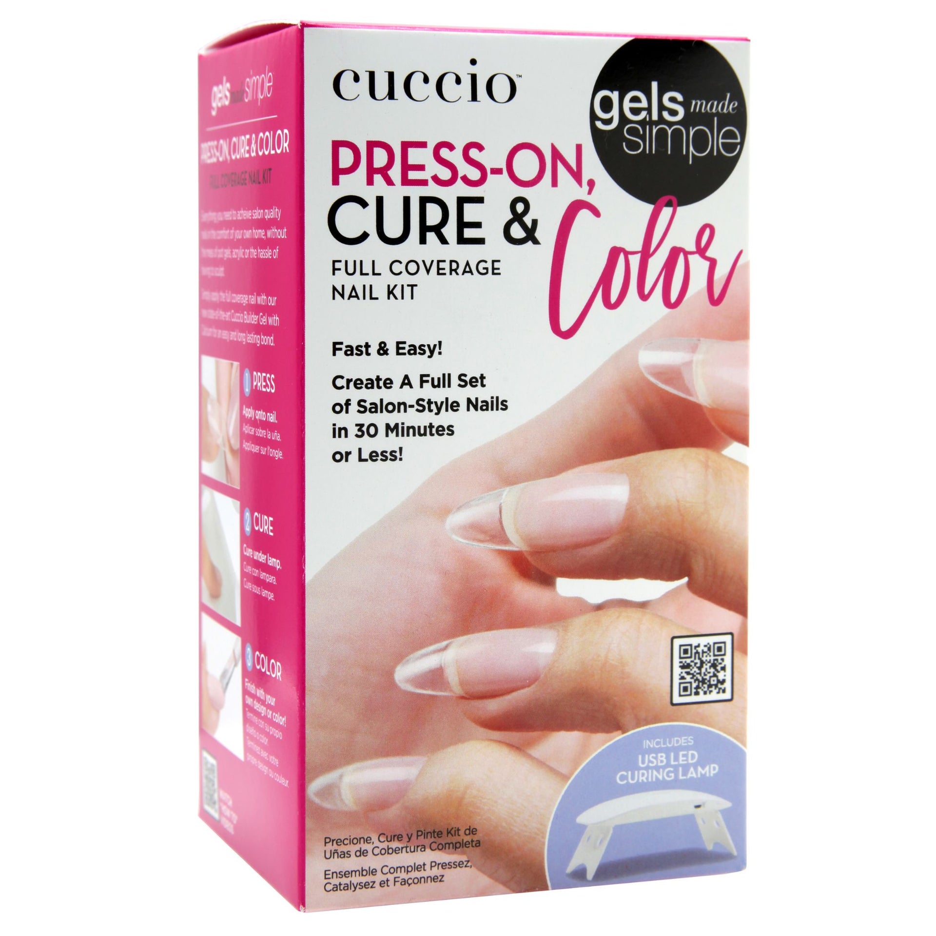 cuccio-pro-press-on-cure-color-kit-faux-ongles-gel-complet-40-capsules image 1