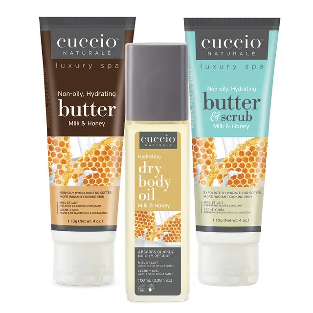 cuccio-naturale-milk-honey-soin-corps-beurre-huile-3-pi-ces image 1