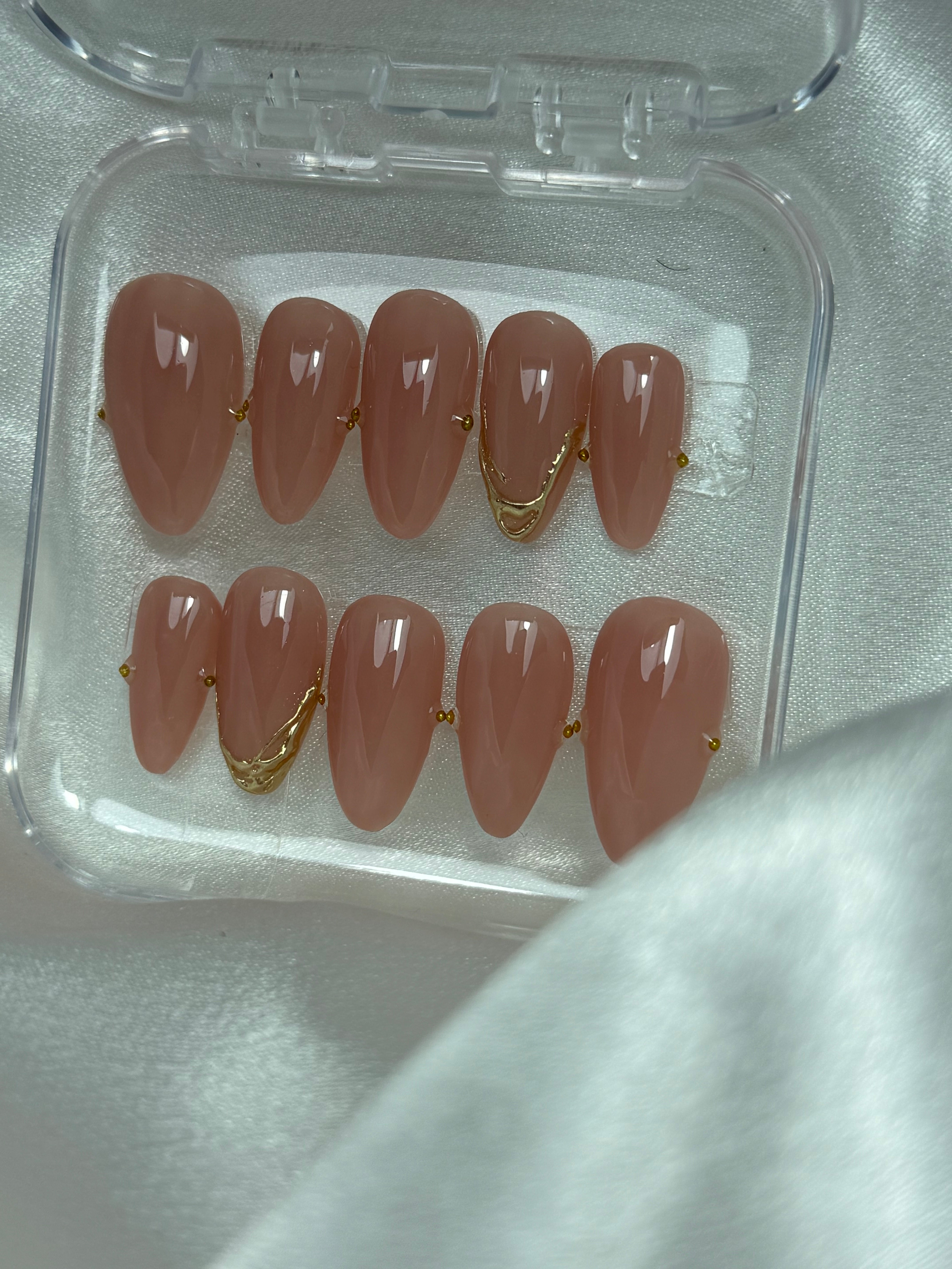 cnth-nails-minimalist-press-on-nails-chrome-3d-10-pi-ces image 1
