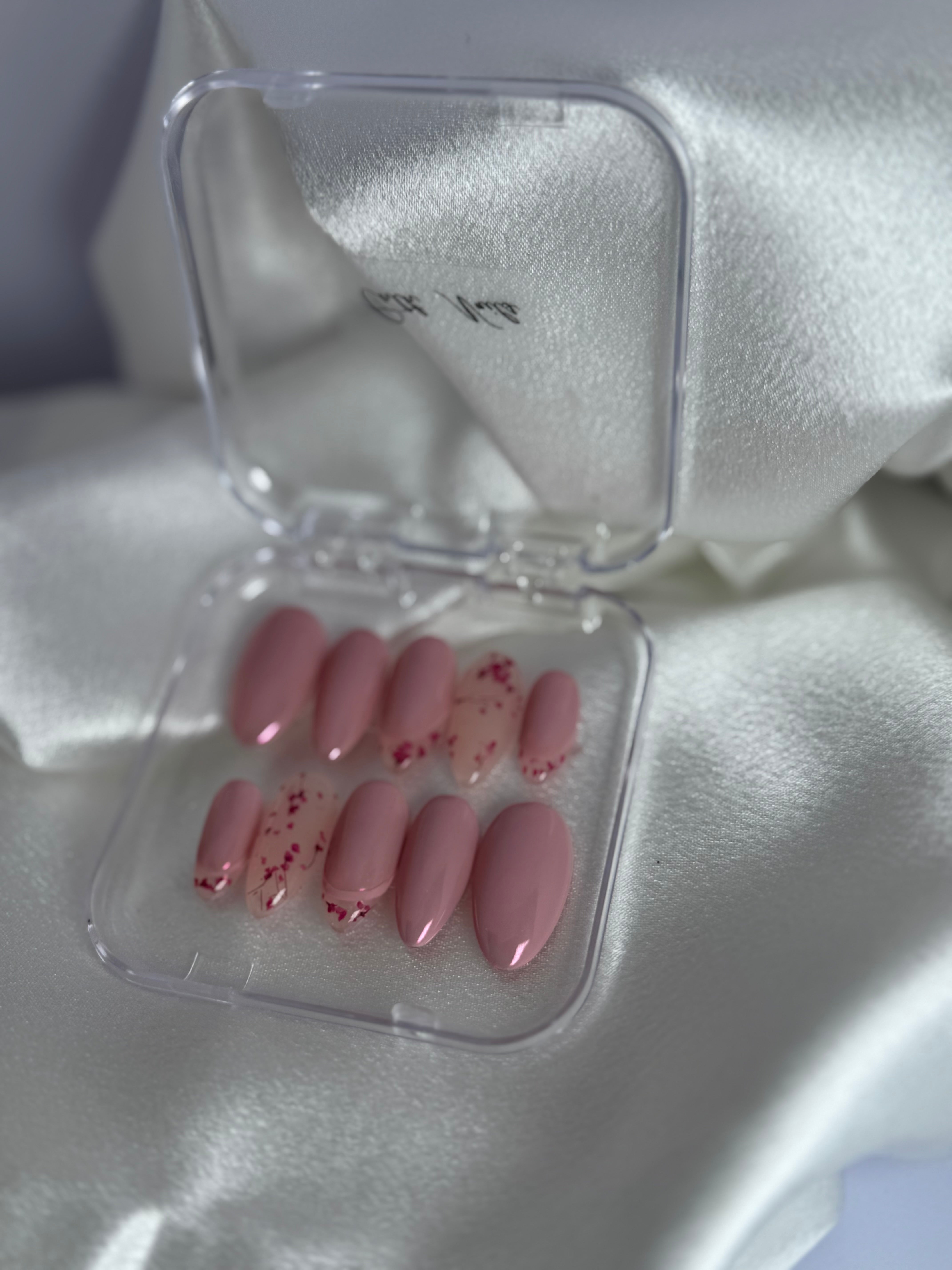 cnth-nails-nail-art-set-glazed-faux-ongles-chrome-french image 2