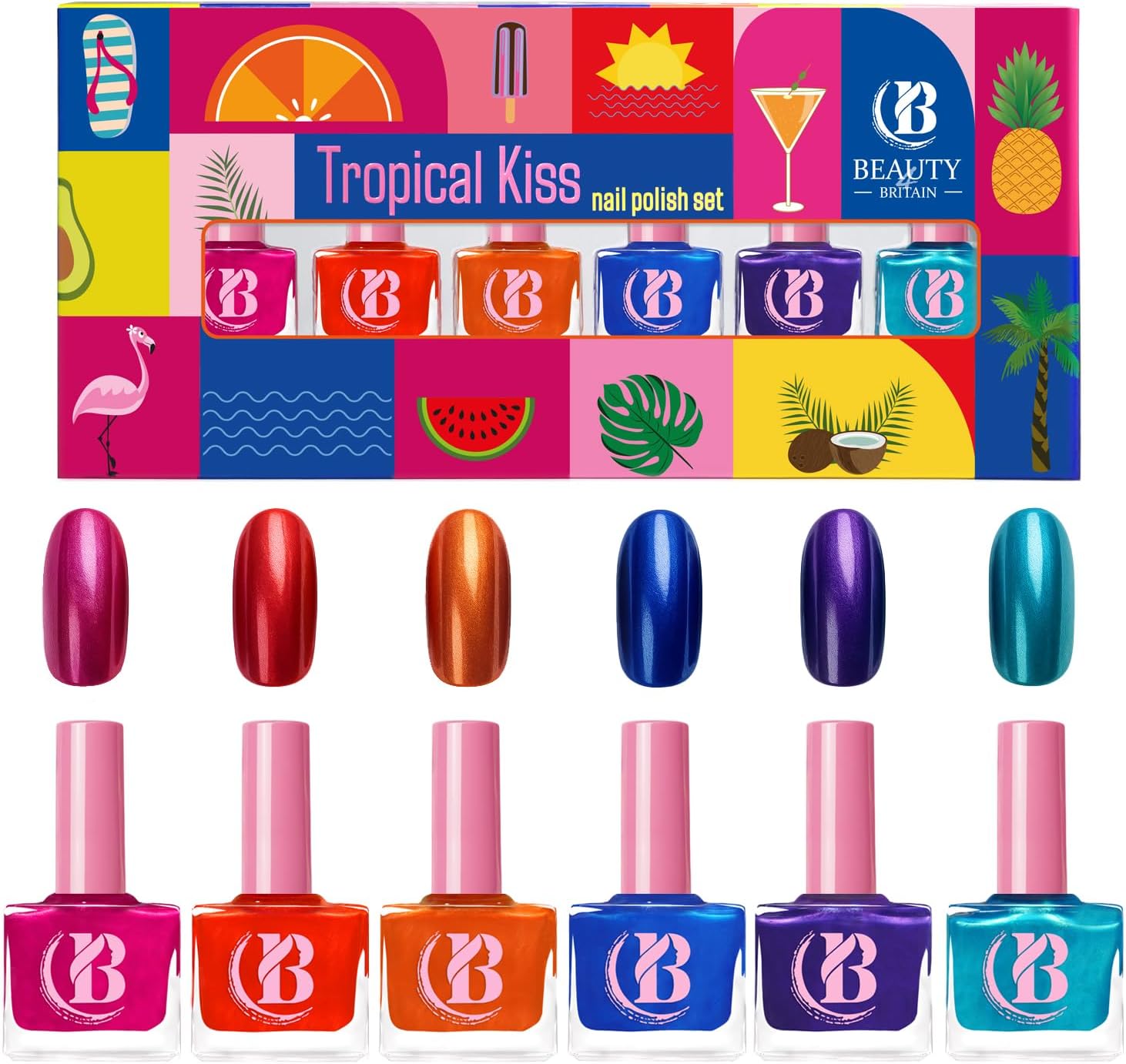 beauty4britain-tropical-collection-set-6-vernis-ongles-m-tallique image 1