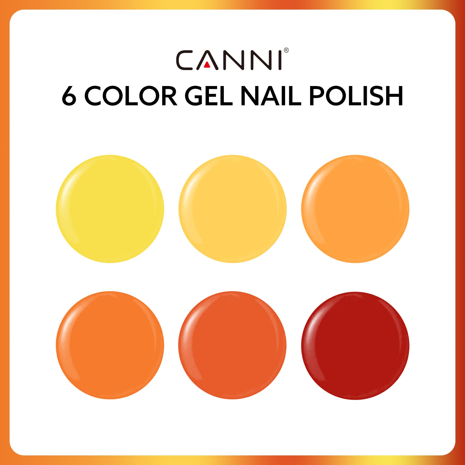 canni-tangerine-tango-kit-vernis-gel-9ml-6-couleurs-2312 image 2