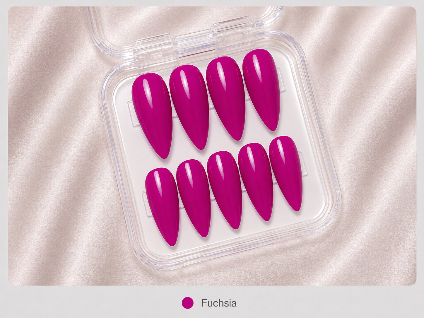 cnth-nails-press-on-nails-fuschia-faux-ongles-10-pcs-brillant image 1