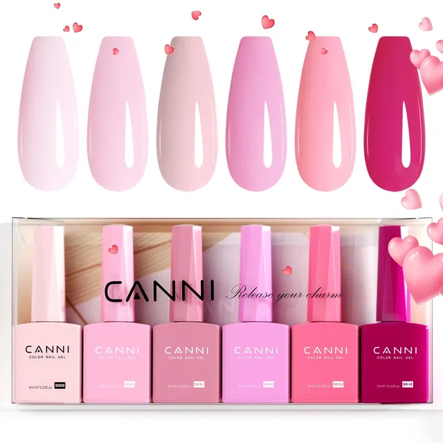 canni-2302-pink-champagne-dreams-kit-vernis-gel-6x9ml-rose image 1