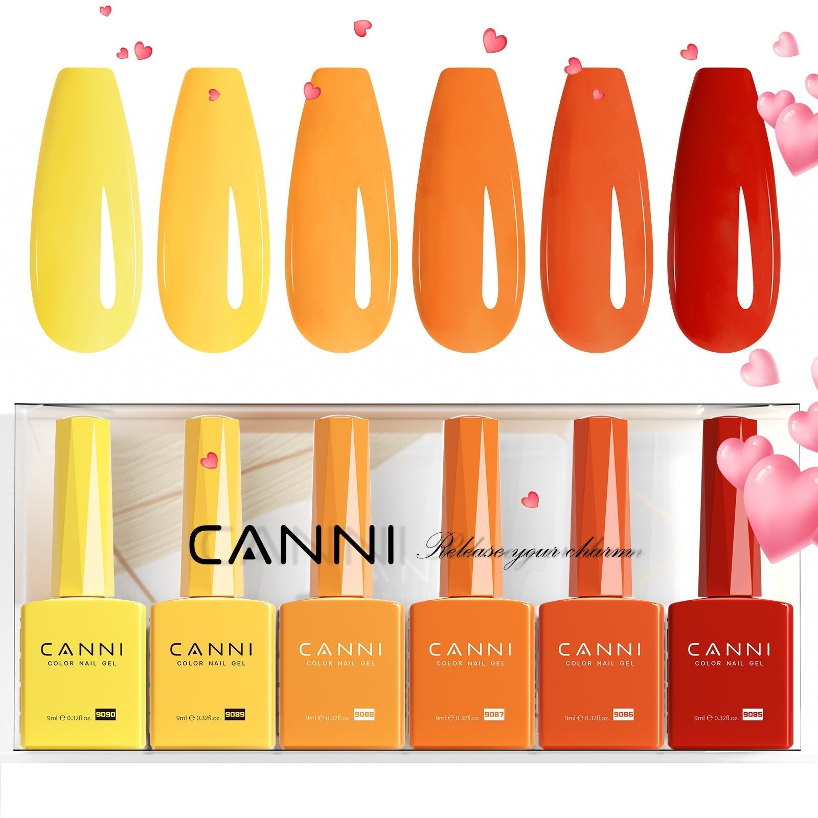 canni-tangerine-tango-kit-vernis-gel-9ml-6-couleurs-2312 image 1