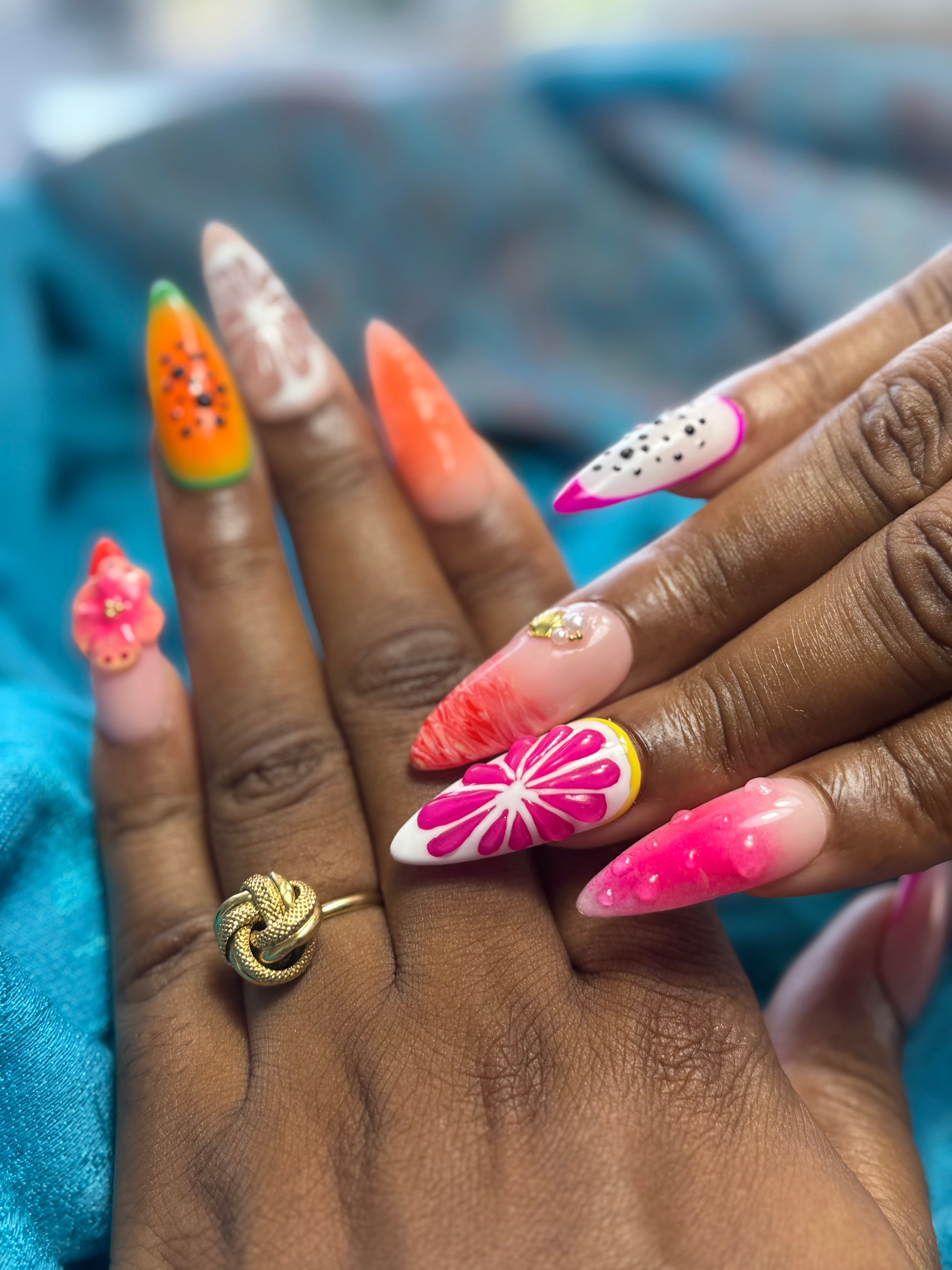 cnth-nails-fruity-press-on-nails-nail-art-3d-10-pi-ces image 3