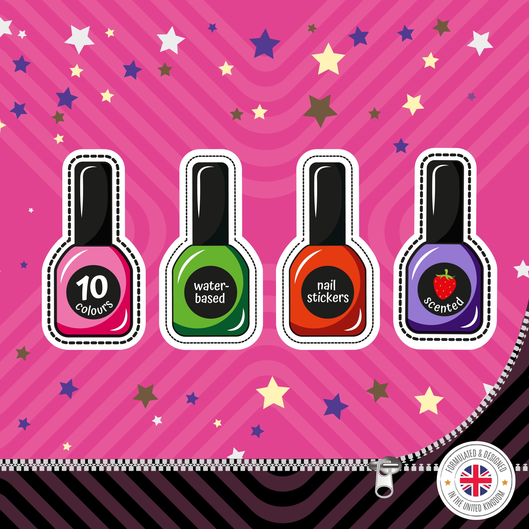 beauty4britain-kids-joy-superstar-set-10-vernis-enfant-paillet image 4