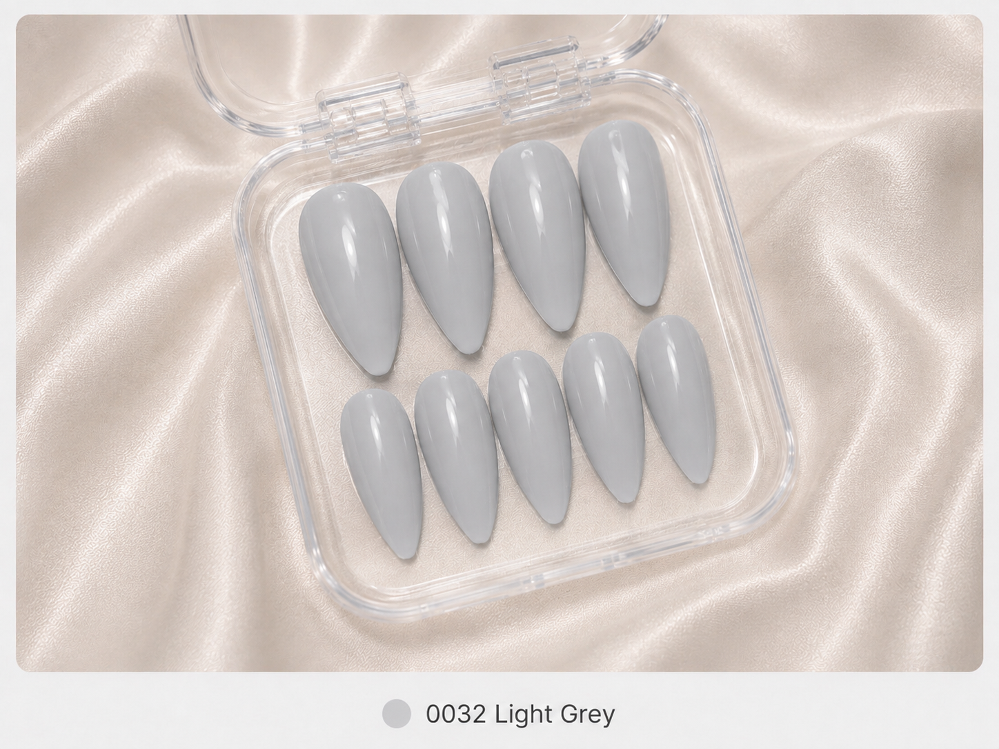 cnth-nails-press-on-nails-light-grey-faux-ongles-10-pcs-brillant image 1