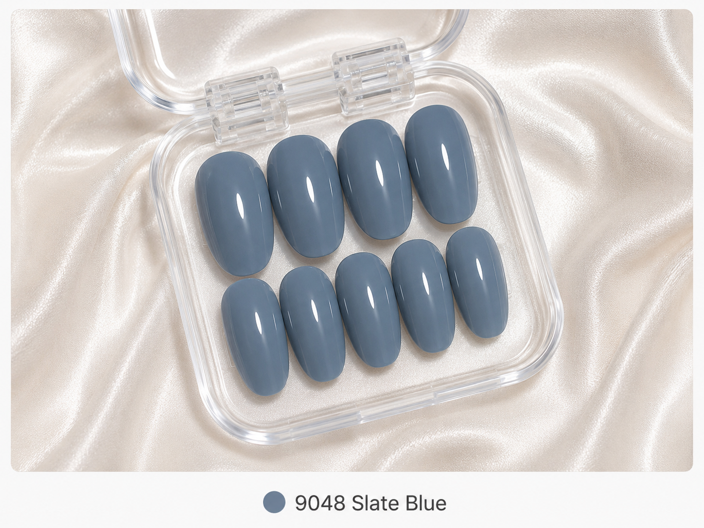 cnth-nails-press-on-nails-slate-blue-faux-ongles-bleu-brillant image 1
