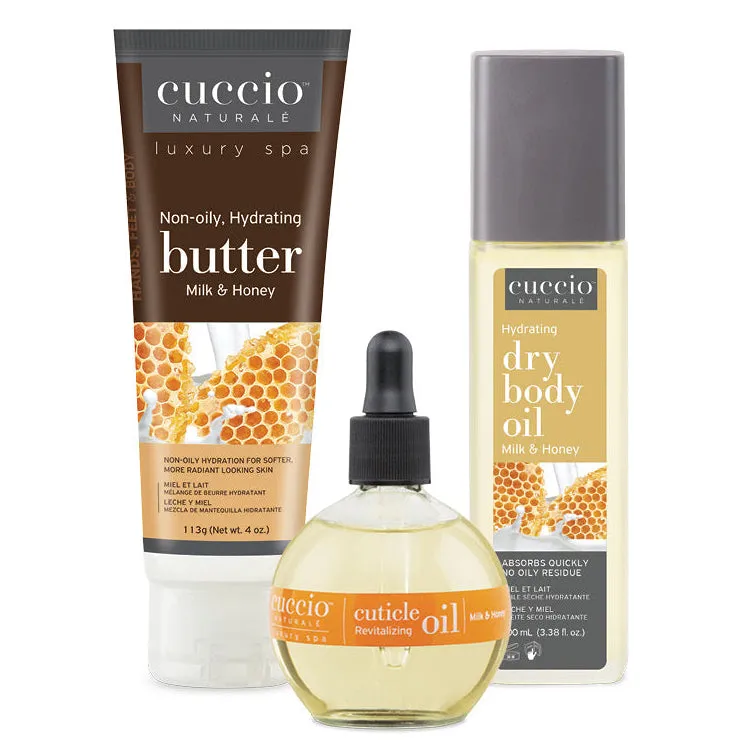 cuccio-naturale-milk-honey-coffret-soin-ongles-3-pi-ces-lait-miel image 1