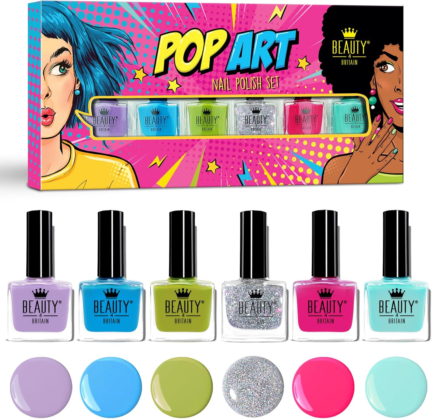 beauty4britain-pop-art-vernis-ongles-6-x-10-ml-fluo image 1