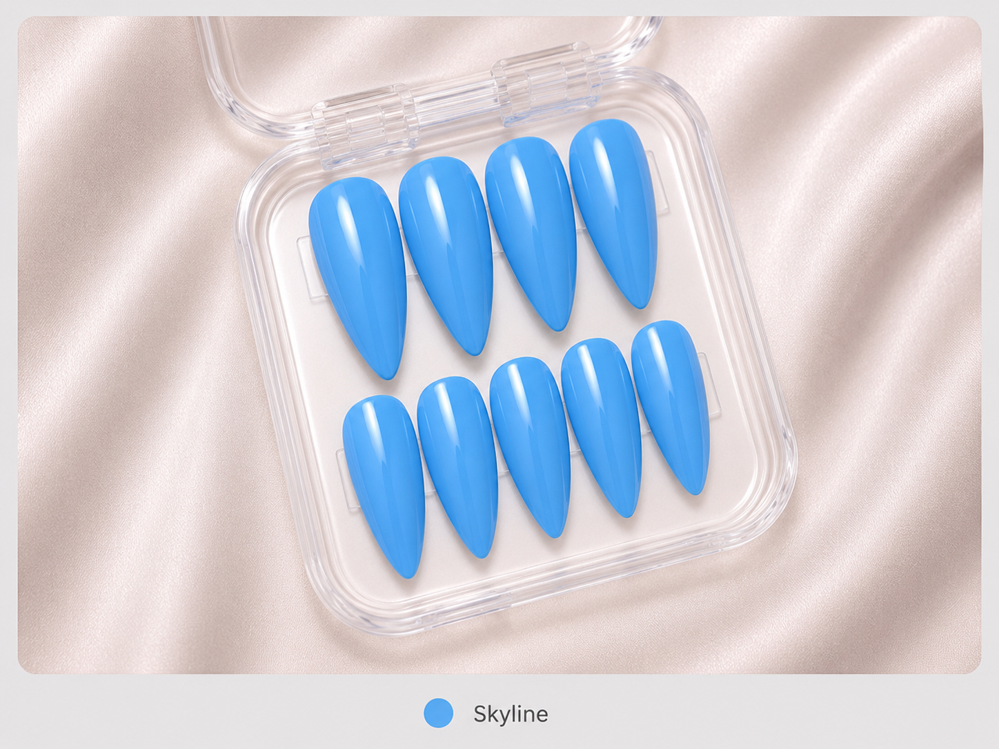 cnth-nails-press-on-nails-skyline-faux-ongles-bleus-10-pcs image 1