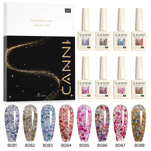 canni-glitz-flash-vernis-semi-permanent-glitter-8x9ml image 1