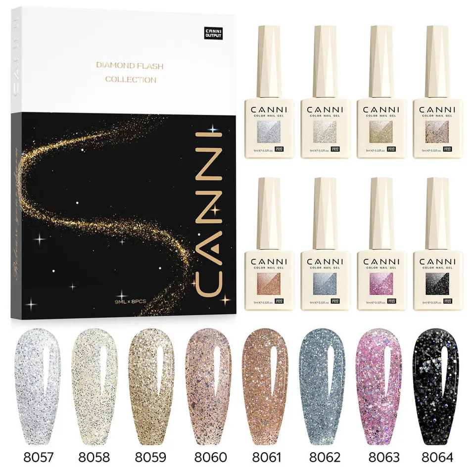 canni-diamond-collection-vernis-gel-paillettes-coffret-8-x-9-ml image 1