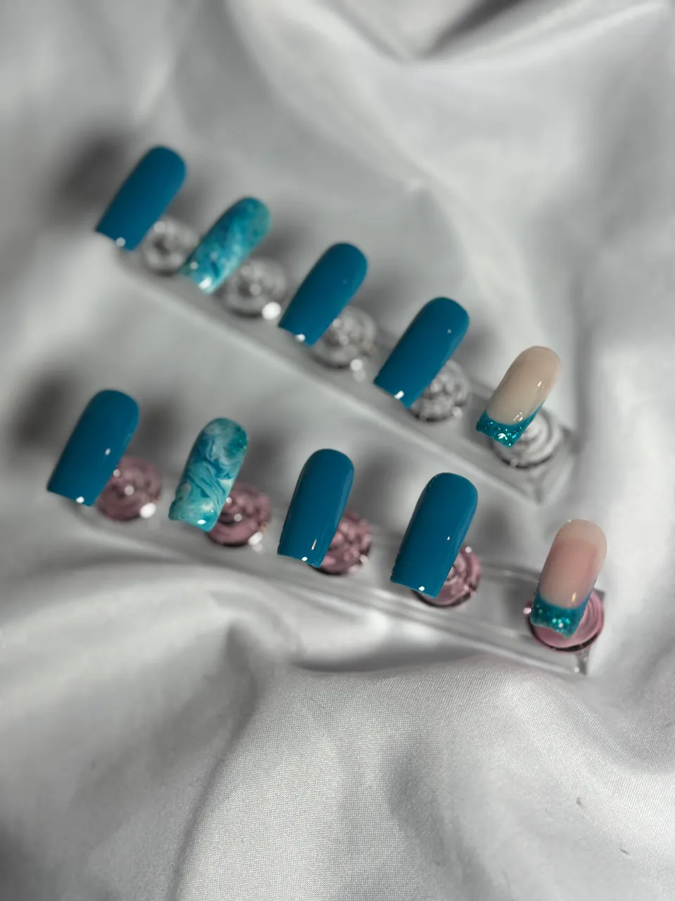 cnth-nails-wavy-nail-art-set-faux-ongles-marbre-french-10-pcs image 1