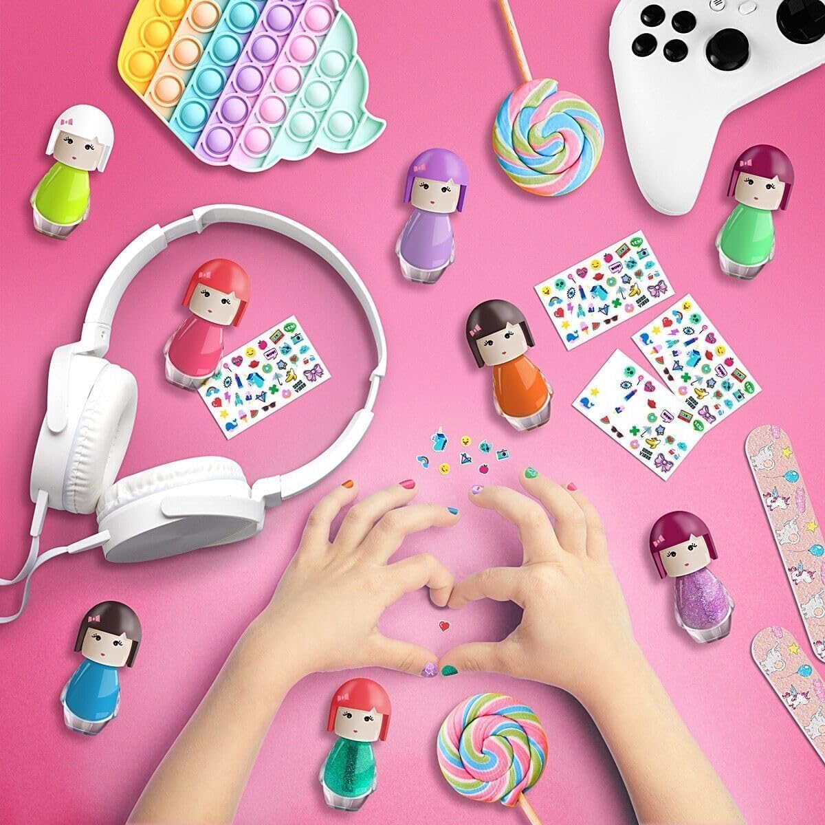 beauty4britain-dollhouse-vernis-enfant-eau-12x5-ml-paillettes-stickers image 3