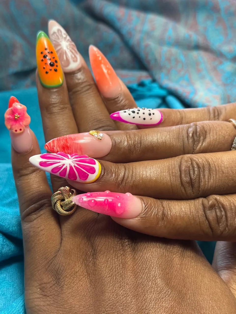 cnth-nails-fruity-press-on-nails-nail-art-3d-10-pi-ces image 1
