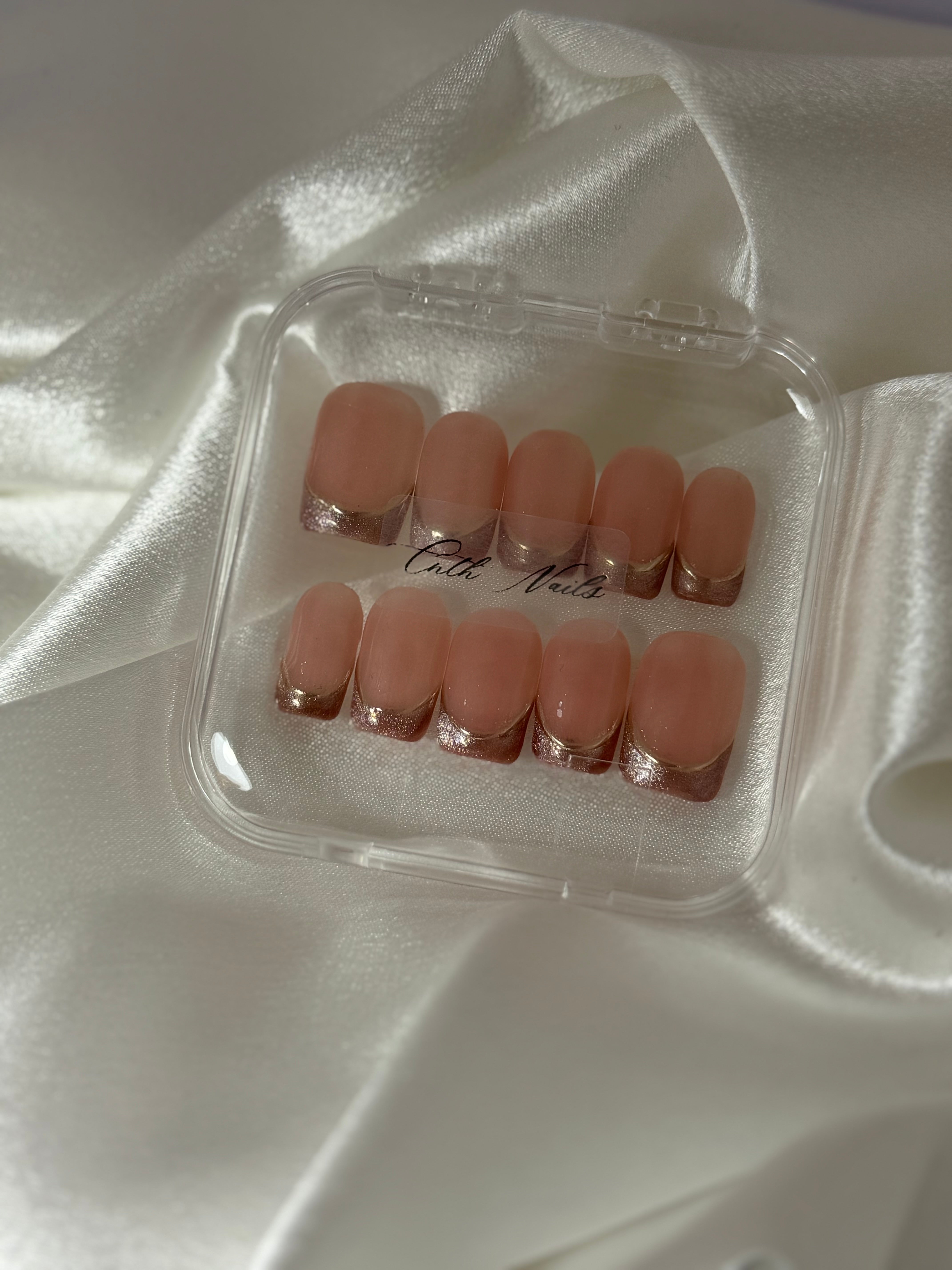 cnth-nails-lumina-press-on-nails-french-chrome-10-pi-ces image 2