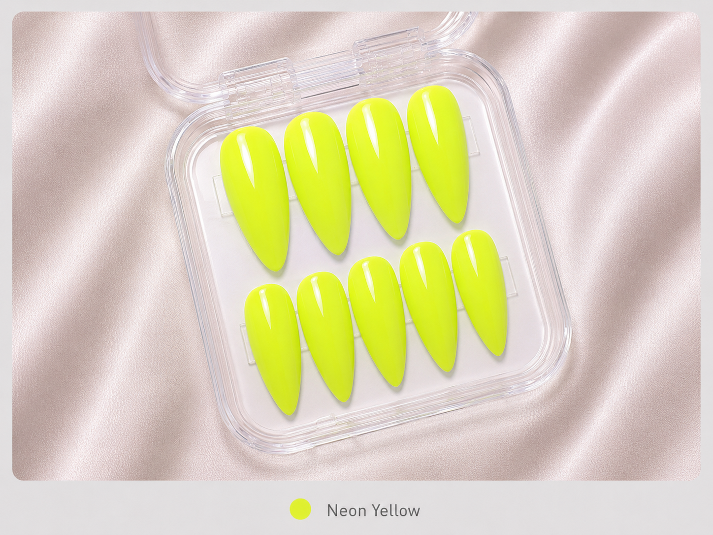 cnth-nails-press-on-nails-neon-yellow-faux-ongles-jaune-n-on-x10 image 1