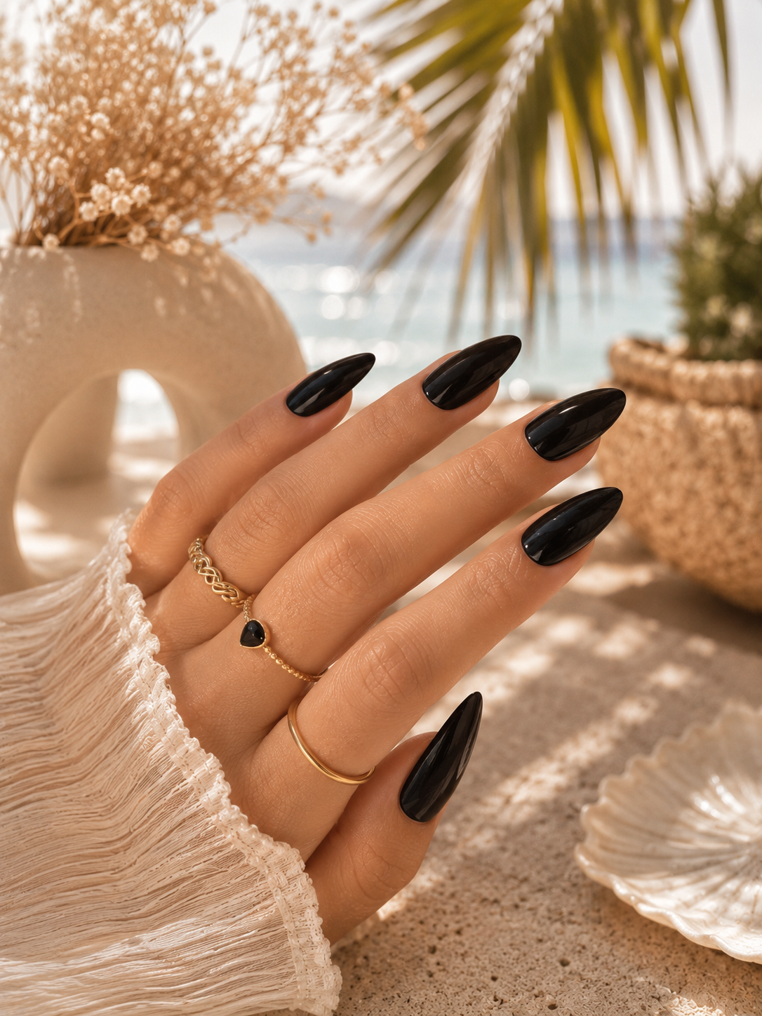 cnth-nails-press-on-nails-midnight-black-faux-ongles-noirs-10-pcs image 2