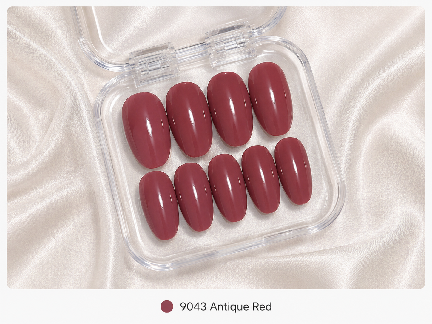 cnth-nails-press-on-nails-antique-red-faux-ongles-rouge-10-pcs image 1