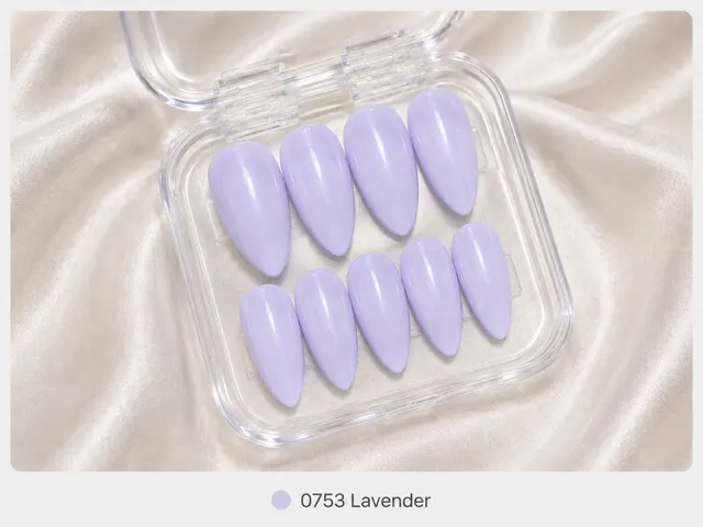 cnth-nails-press-on-nails-lavender-faux-ongles-lilas-brillant-10-pcs image 1