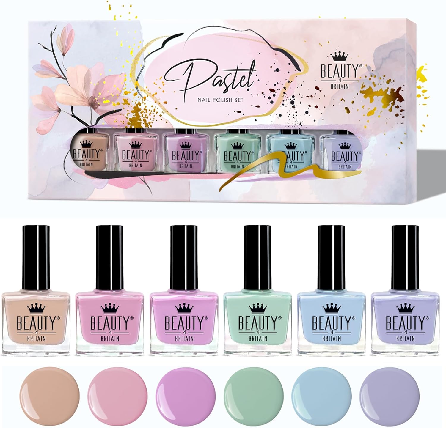 beauty4britain-pastel-vernis-ongles-6-x-10-ml-brillant image 1