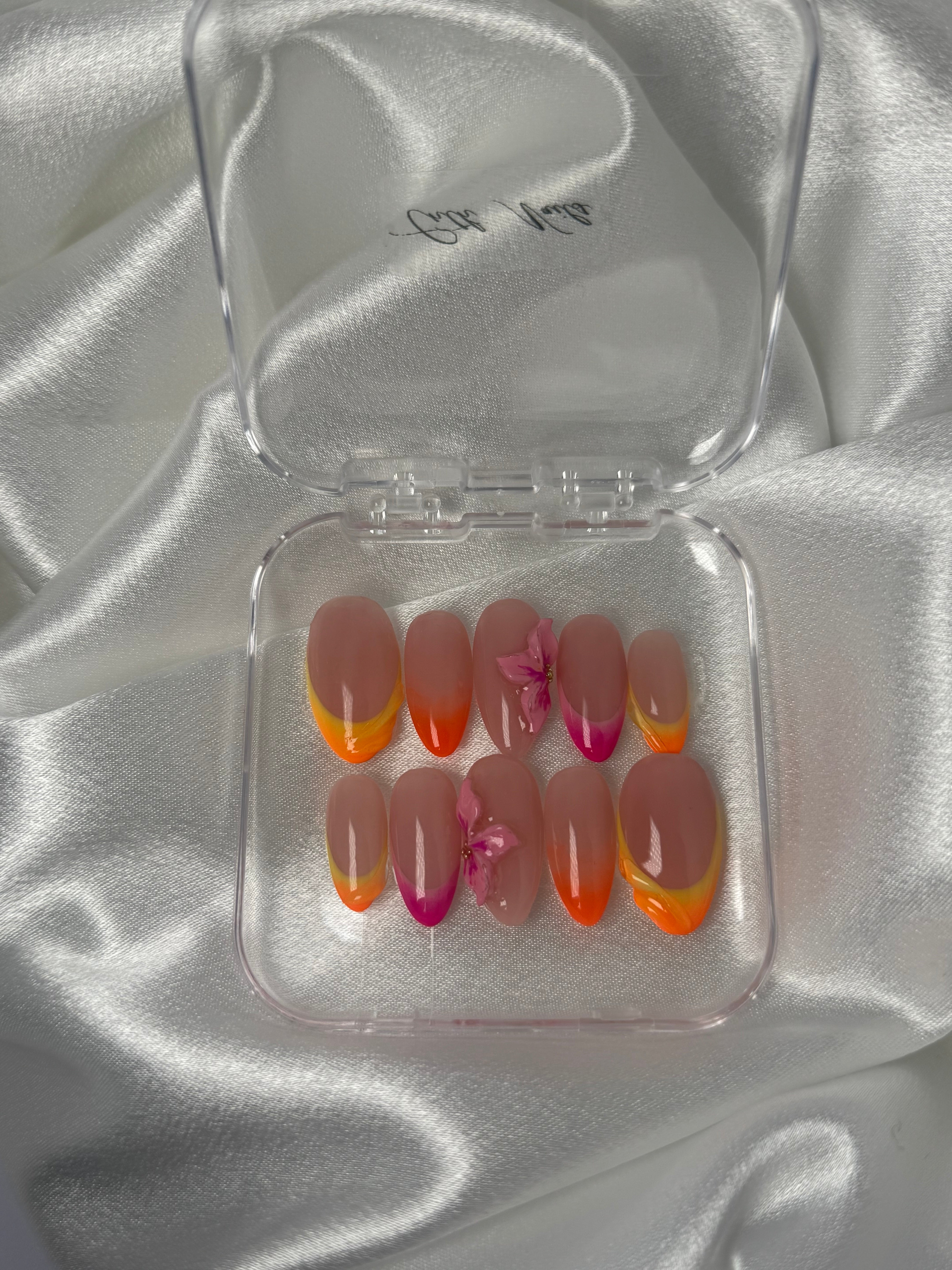 cnth-nails-nail-art-set-imaleya-faux-ongles-10-capsules-fleur-3d image 3