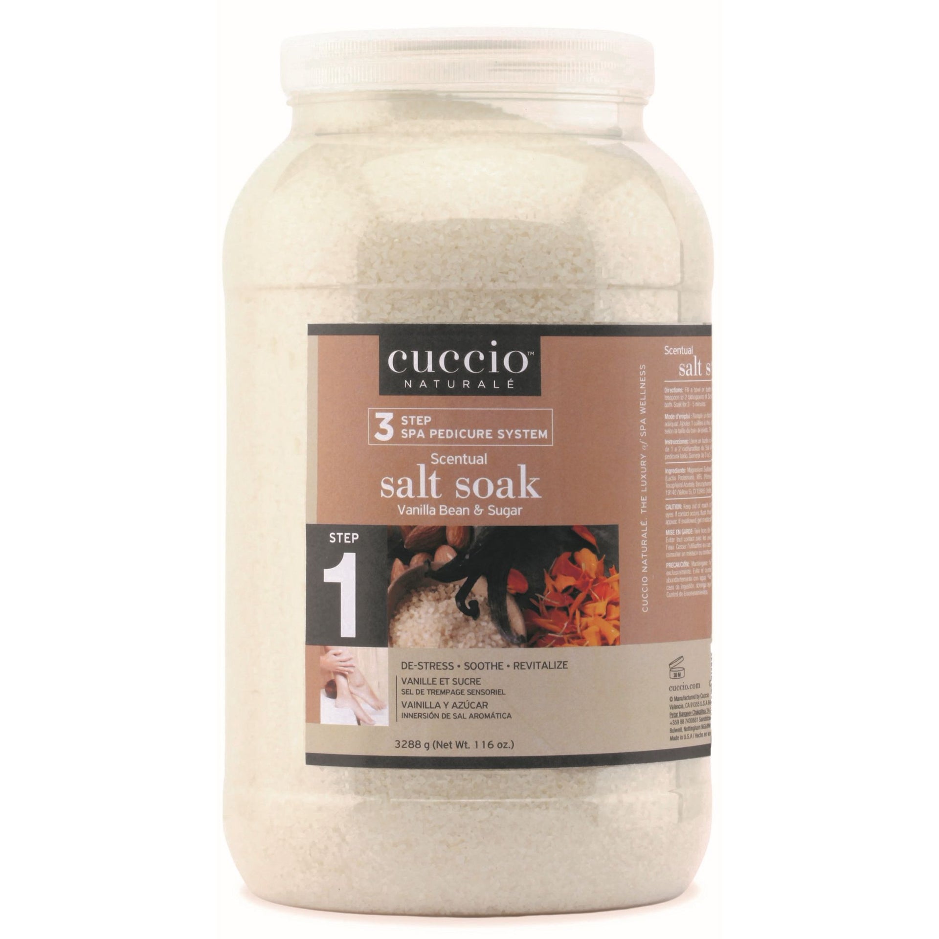 cuccio-naturale-vanilla-bean-sugar-sel-bain-3-29-kg-hydratant image 1