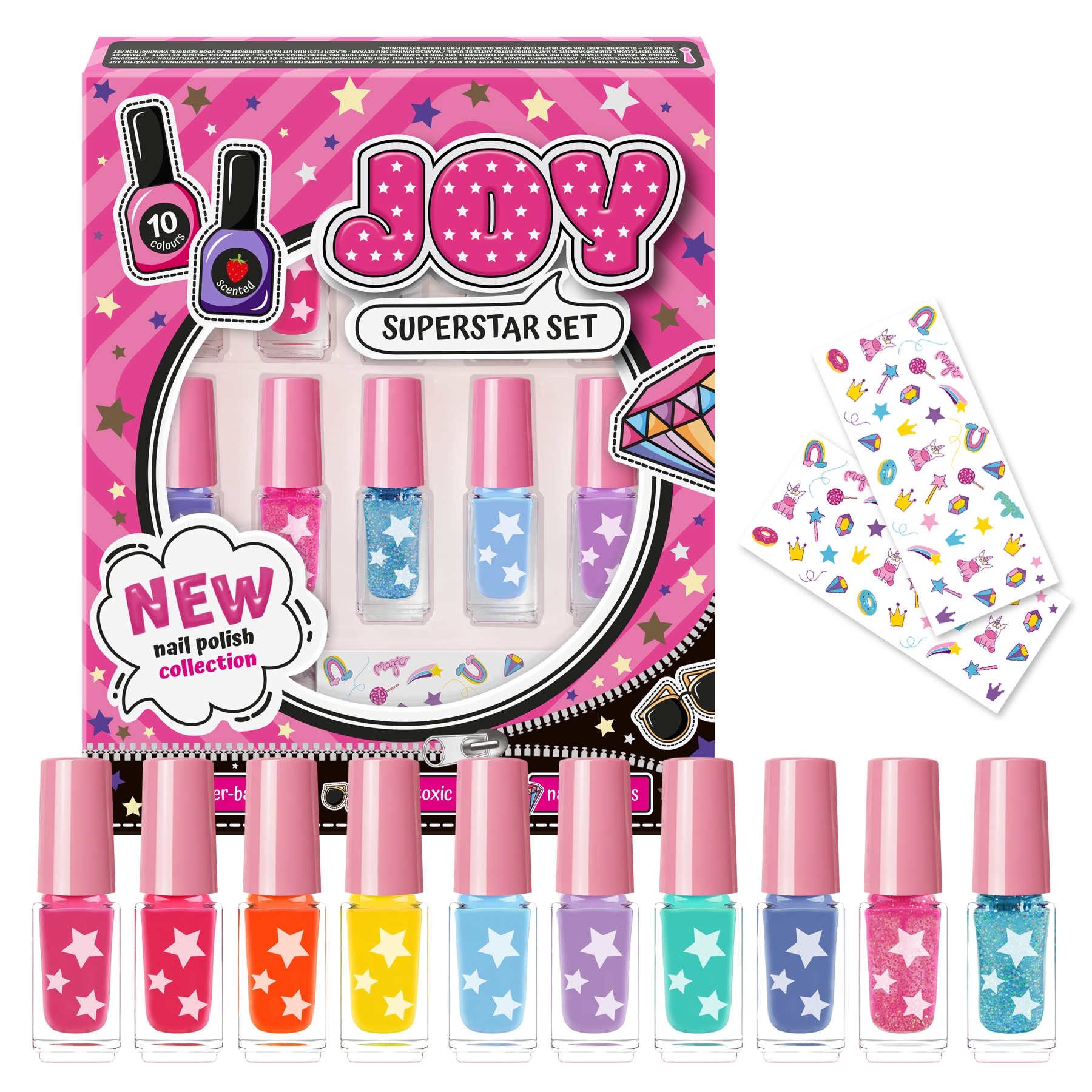 beauty4britain-kids-joy-superstar-set-10-vernis-enfant-paillet image 1