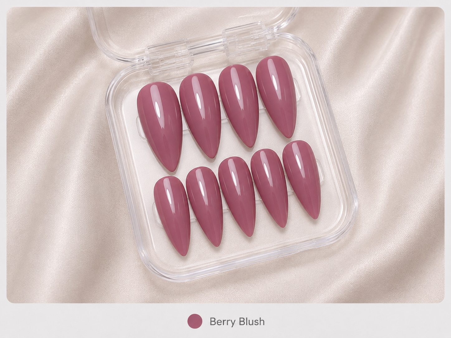 cnth-press-on-nails-berry-blush-faux-ongles-10-pcs-brillant image 1