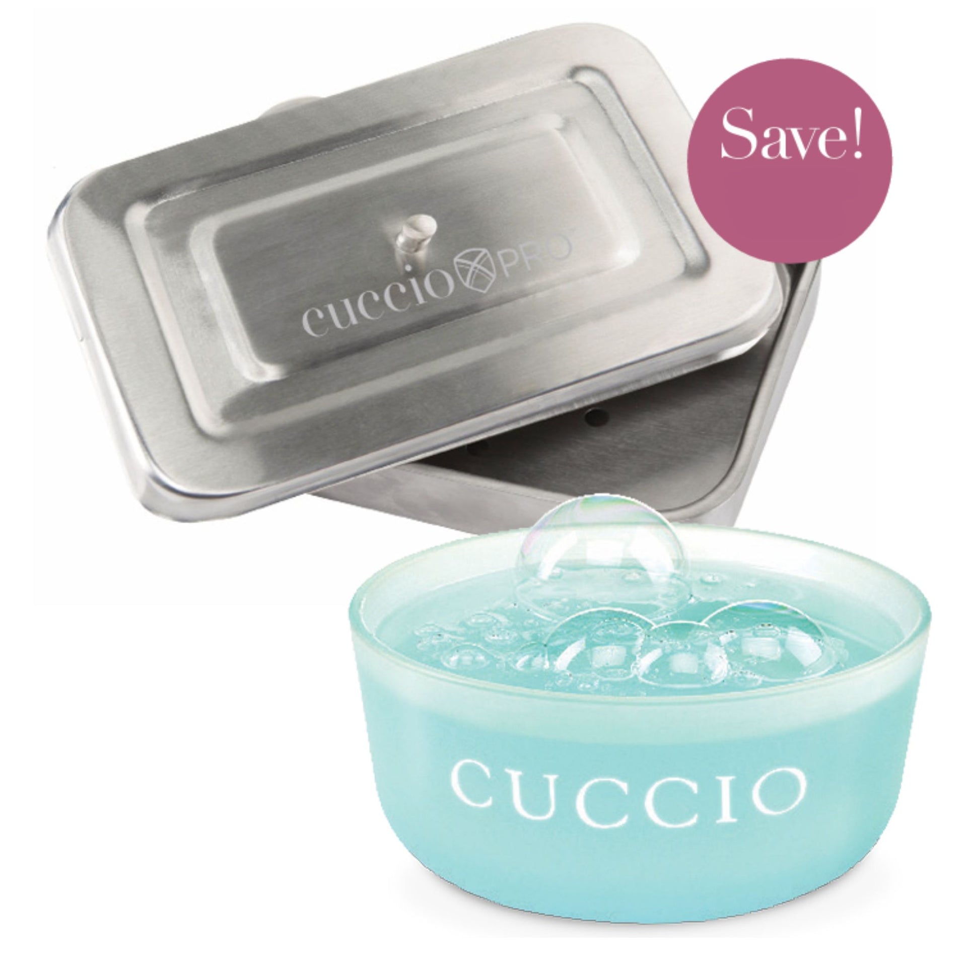 cuccio-pro-plateau-st-rilisation-inox-bol-verre-manucure image 1