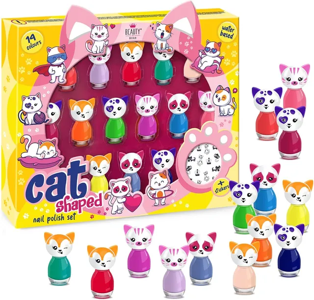 beauty4britain-kids-cosmetics-cat-vernis-enfant-14x6ml-stickers image 1