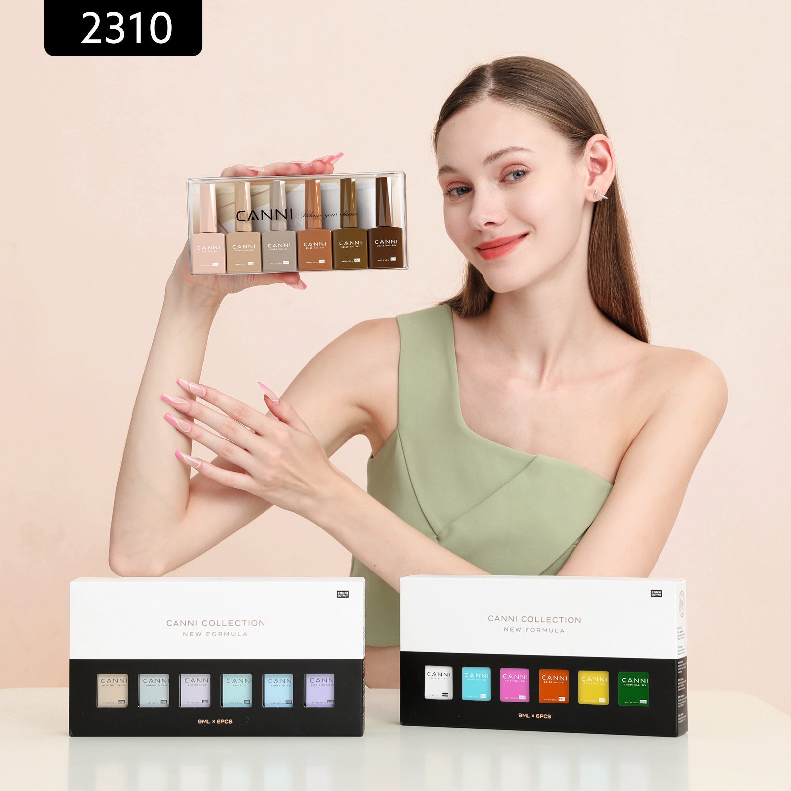 canni-kits-caramel-cascade-2310-kit-6-vernis-9-ml-nude image 3