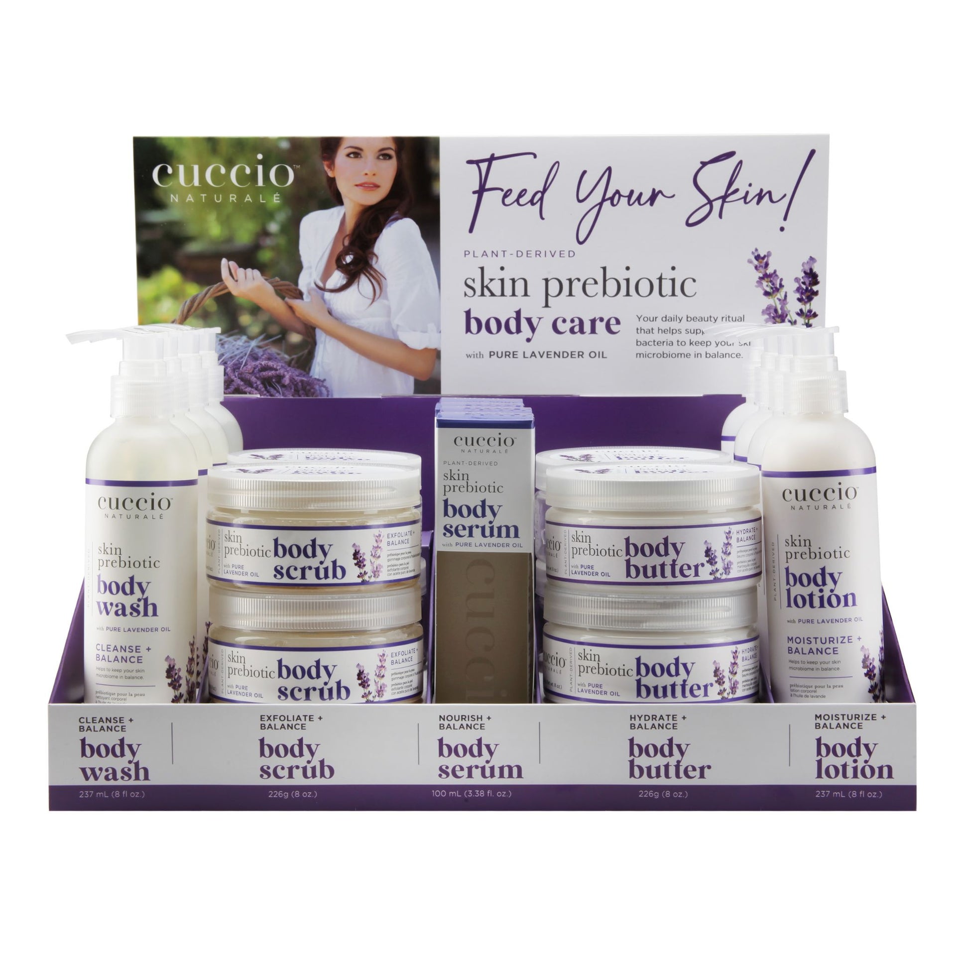 cuccio-naturale-skin-prebiotic-collection-soins-corps-display-40-pcs image 1