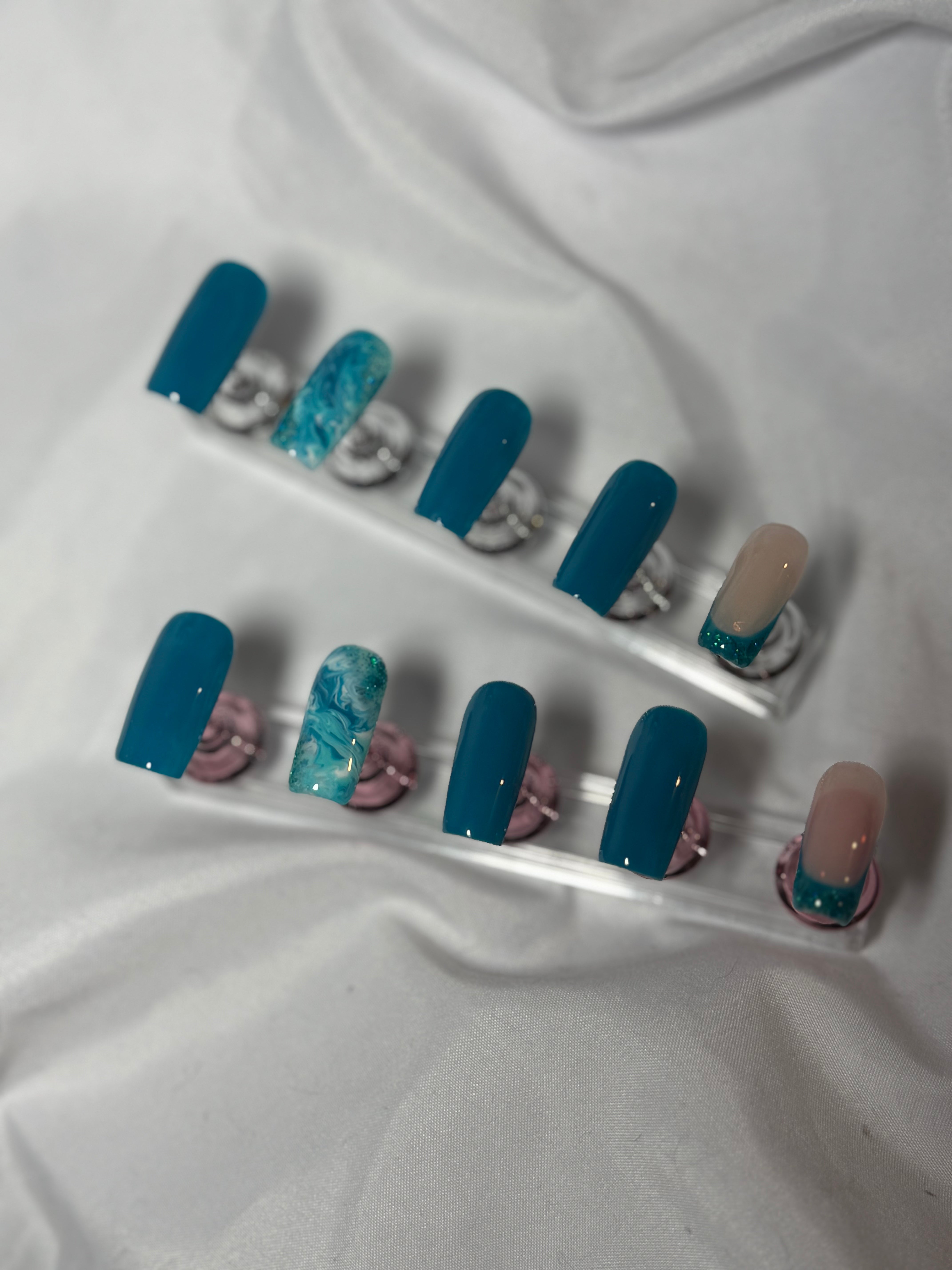 cnth-nails-wavy-nail-art-set-faux-ongles-marbre-french-10-pcs image 2