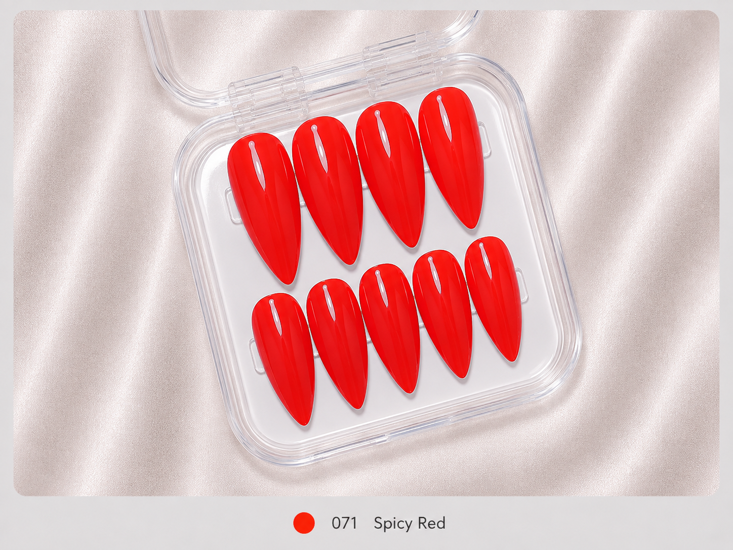 cnth-nails-press-on-nails-spicy-red-faux-ongles-rouges-10-pcs image 1