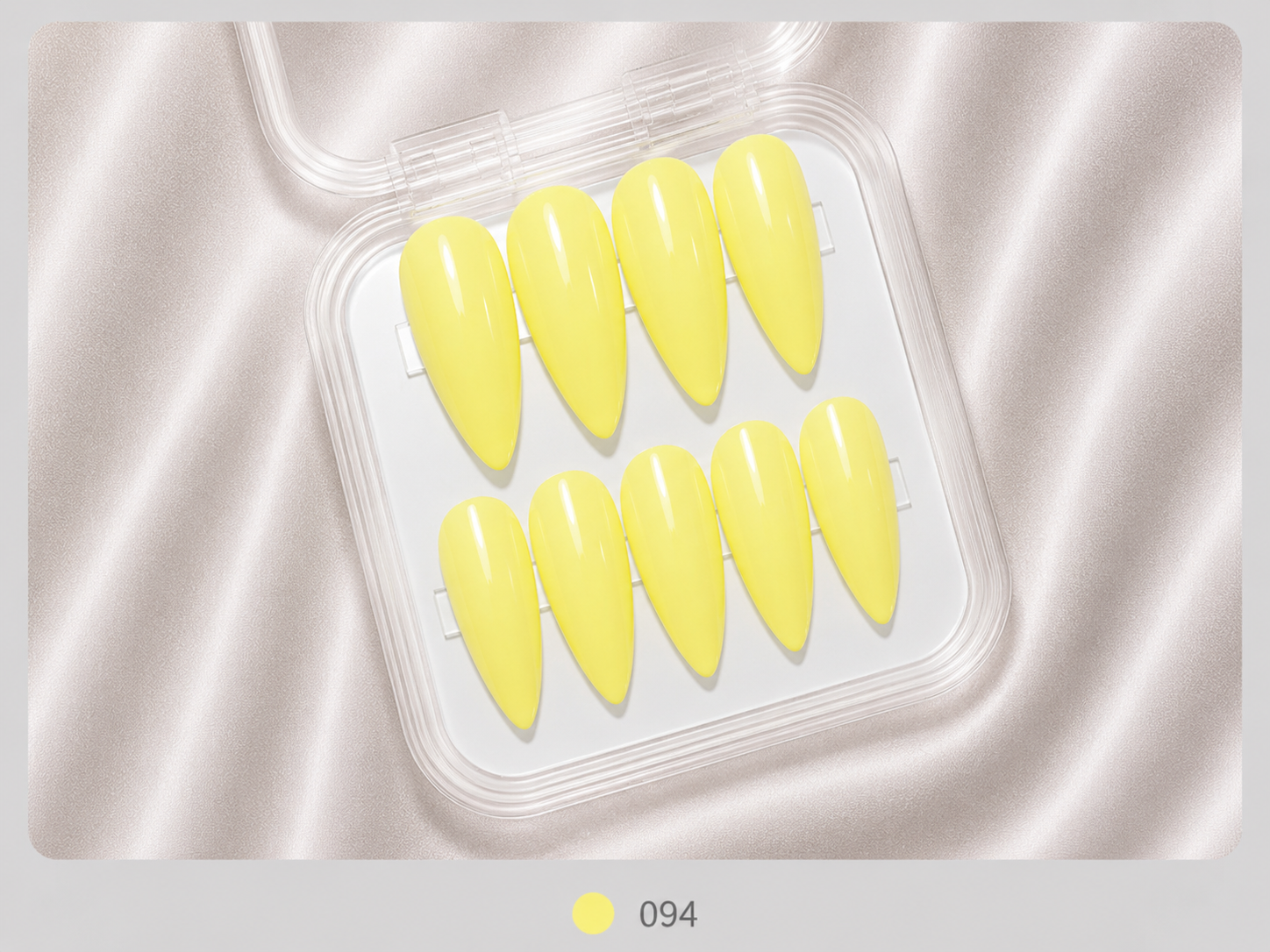 cnth-nails-press-on-nails-light-yellow-faux-ongles-jaune-clair-x10 image 1