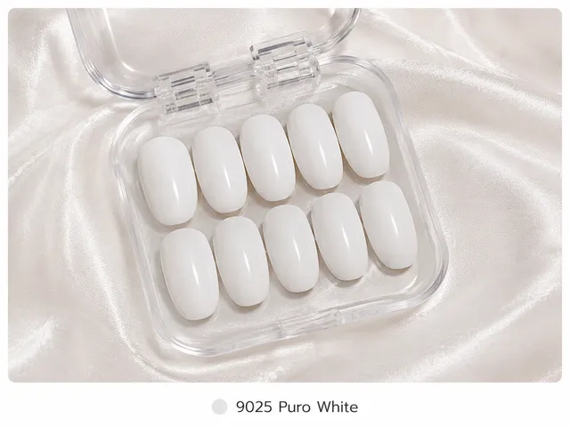 cnth-nails-press-on-nails-pure-white-faux-ongles-blancs-brillants-10-pcs image 1