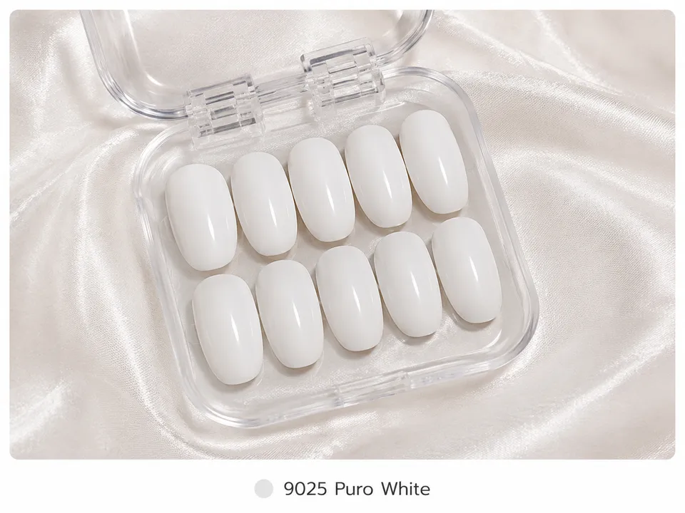 cnth-nails-press-on-nails-pure-white-faux-ongles-blancs-brillants-10-pcs image 1
