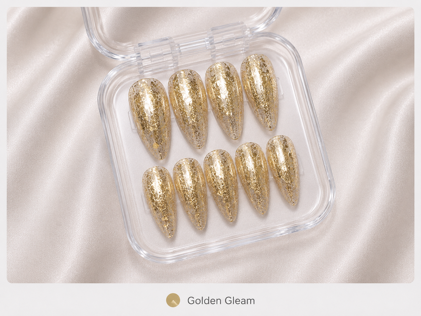 cnth-nails-golden-gleam-press-on-nails-dor-brillant-10-pi-ces image 1