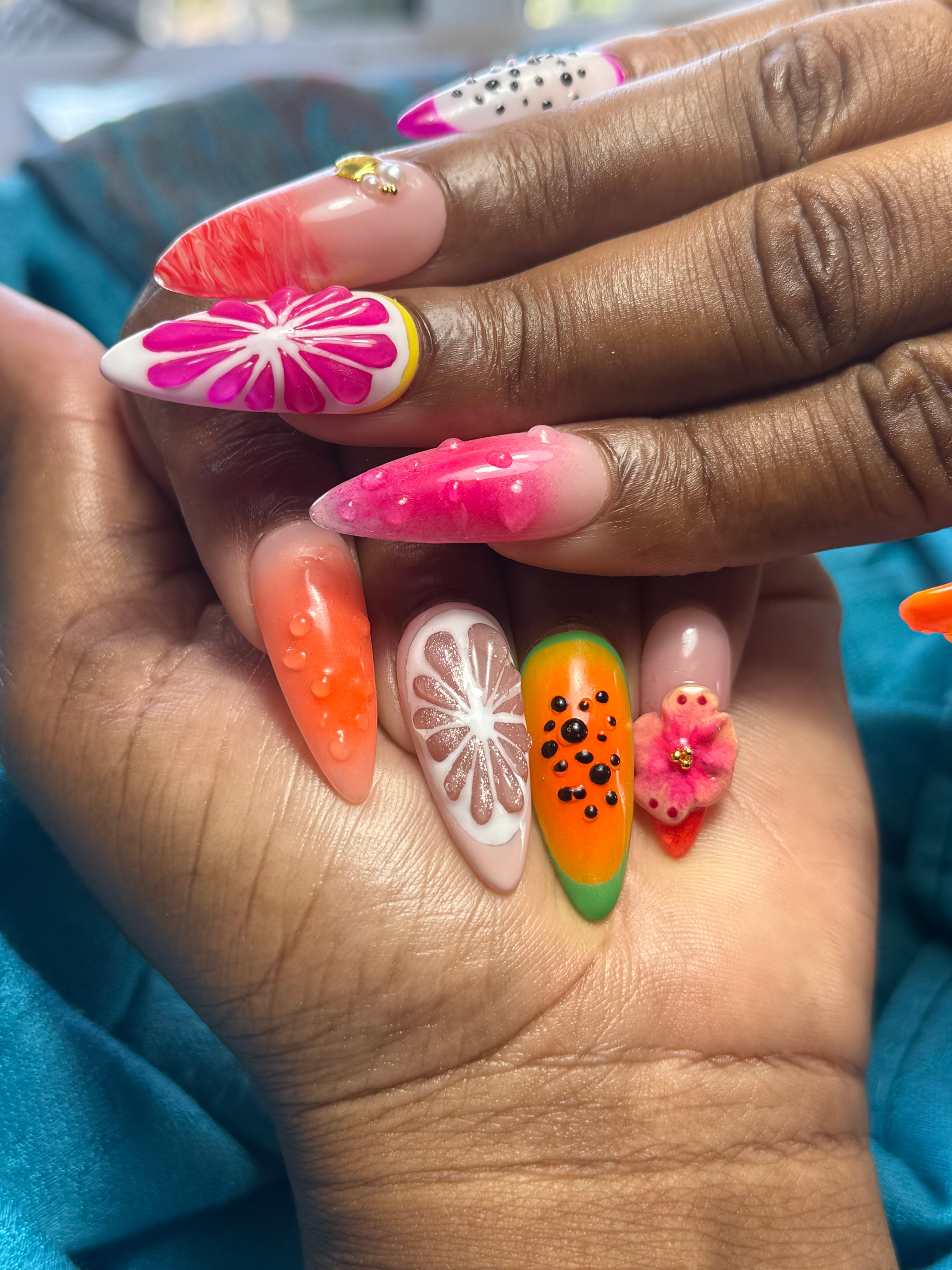 cnth-nails-fruity-press-on-nails-nail-art-3d-10-pi-ces image 2
