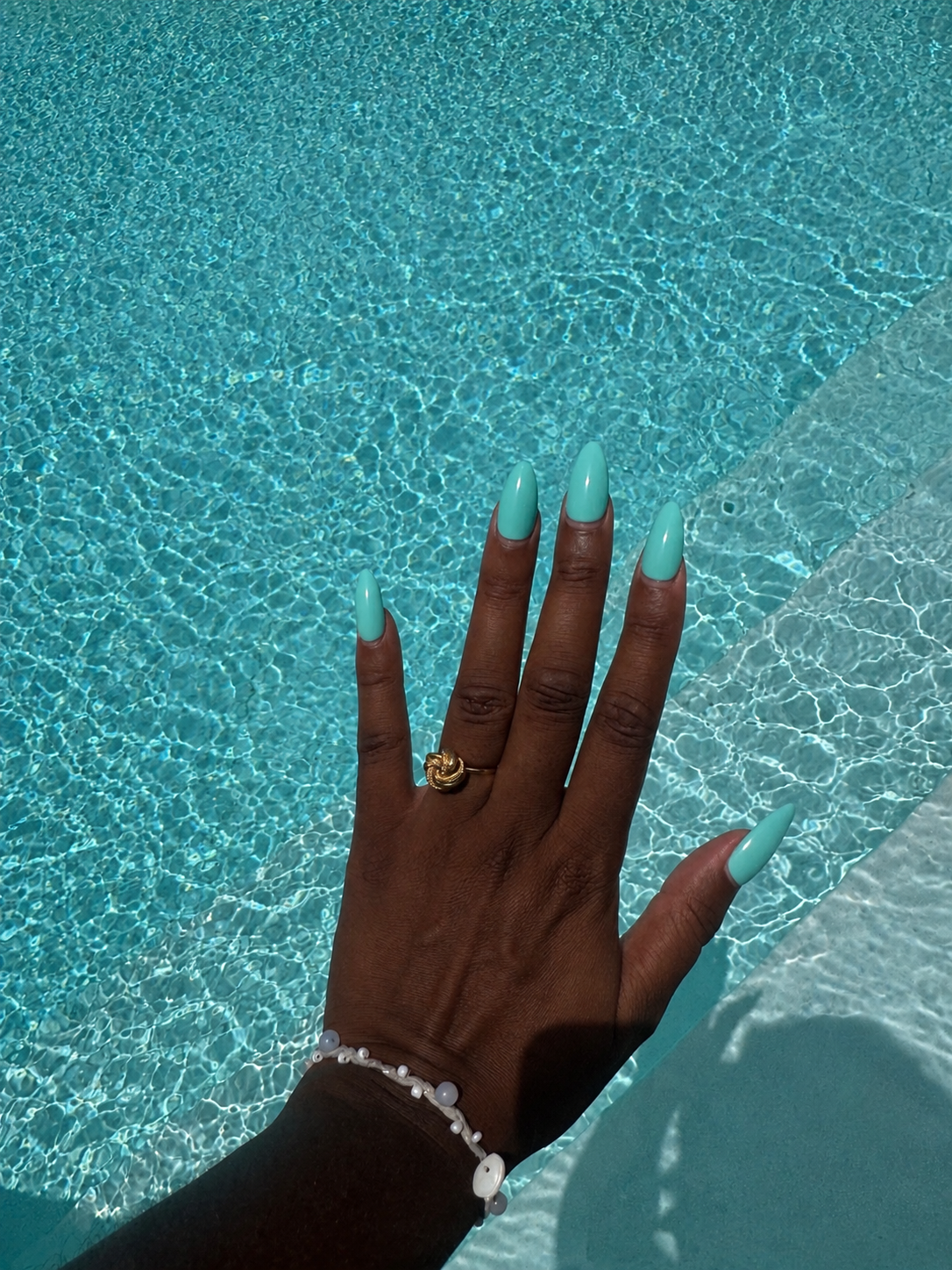 cnth-nails-press-on-nails-turquoise-blue-faux-ongles-10-pcs-brillant image 2